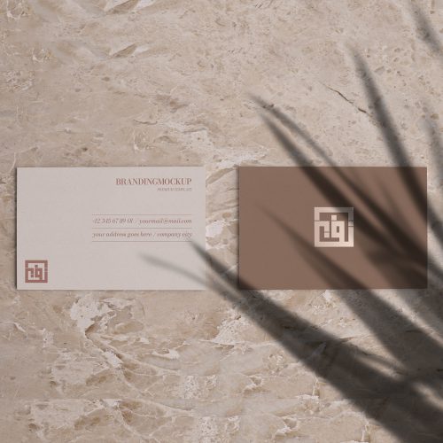 موکاپ کارت ویزیت لاکچری 984 (Luxury business card mockup)