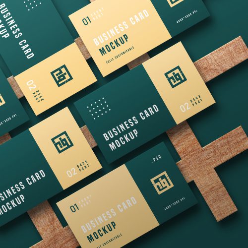 موکاپ کارت ویزیت مدرن 985 (Modern business card mockup)