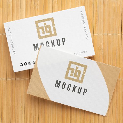 موکاپ کارت ویزیت شیک 986 (Stylish business card mockup)