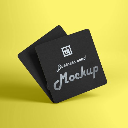 موکاپ کارت ویزیت گوشه گرد 9811 (Rounded corner business card mockup)