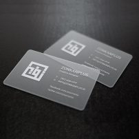 موکاپ کارت ویزیت شیشه ای 9813 (Glass business card mockup)