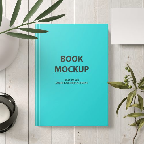 موکاپ کتاب روی میز 972 (Book on the table mockup)