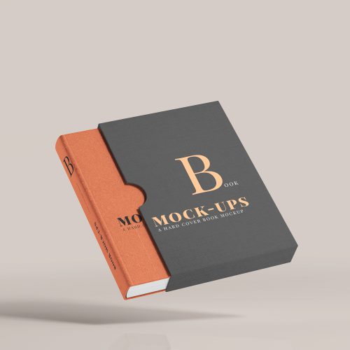 موکاپ کتاب داخل جعبه 9715 (Book inside the box mockup)