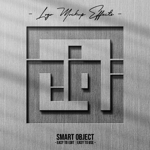 موکاپ لوگو فرورفته 9920 (Mockup logo emboss)