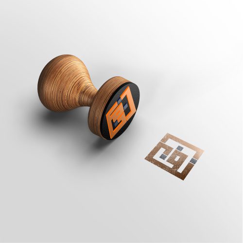 موکاپ استامپ لوگو 9924 (Stamp logo mockup)